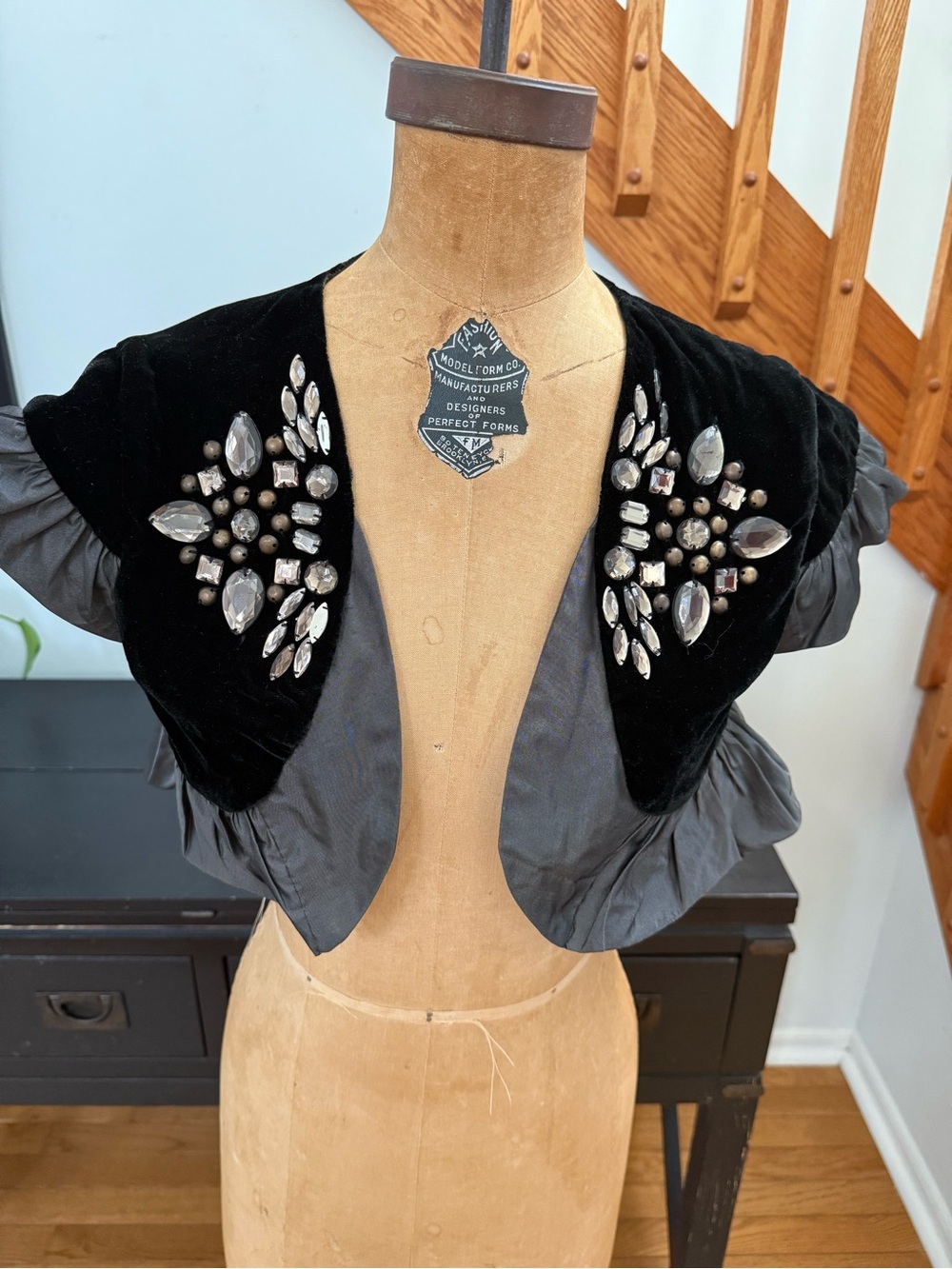 Betsey Johnson Silk and Velvet Blend Shrug